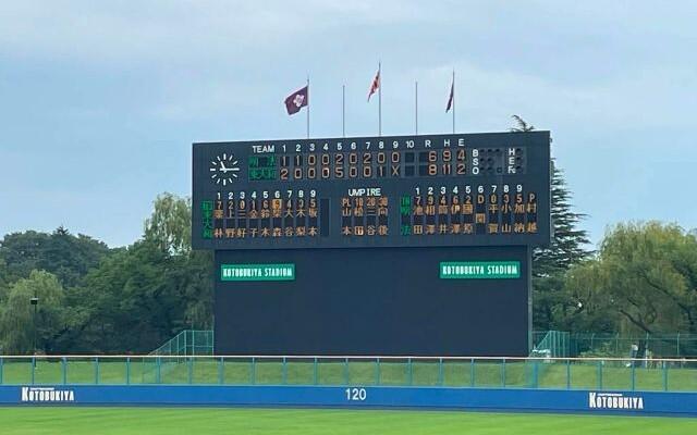【硬式野球部】選手権大会２回戦で惜敗